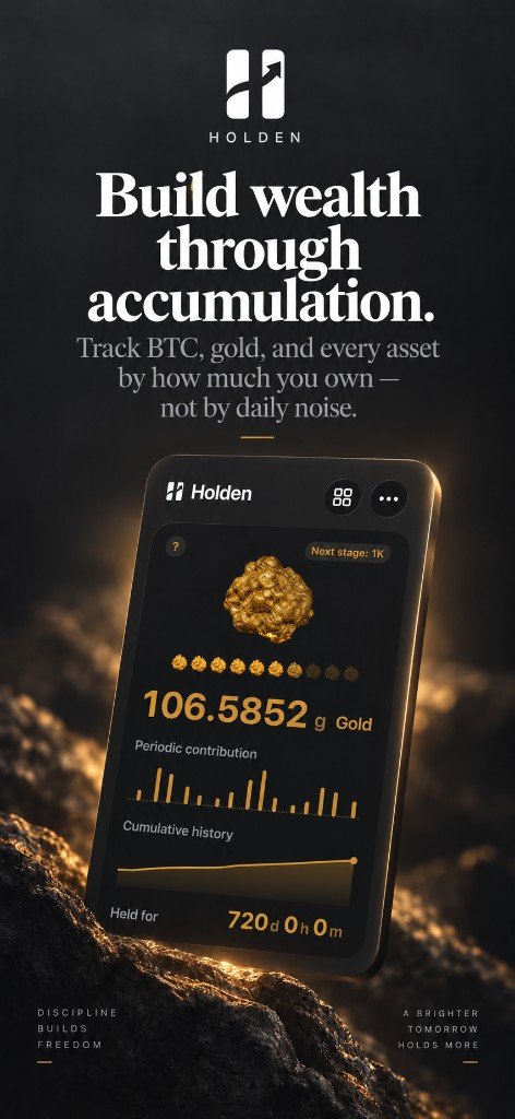 Holden: Build wealth through accumulation.